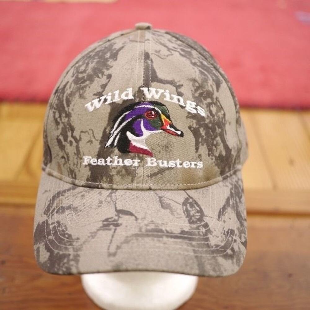 Wild Wings Feather Busters Camo Camouflage Hunting Hipster Adjustable Cap Hat